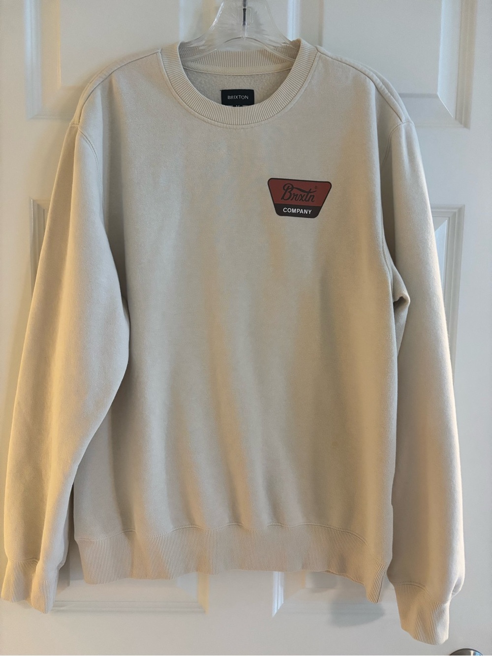 Brixton Men’s Crewneck Sweatshirt. Size Medium. Off White. Excellent condition